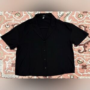 Express Black Button-Up Blouse